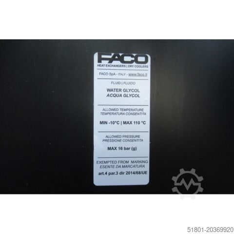 Heat exchanger Kelvion FACO P40 16 AR 10R 25T 1000A 2.5Pa Cu/Al