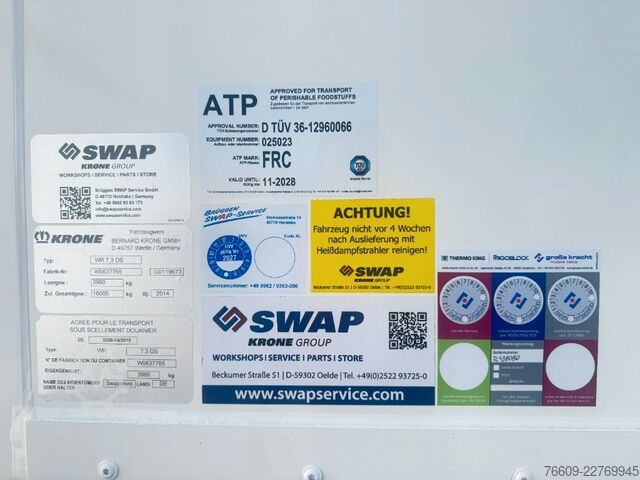 Swap body trailer KRONE Wechselkoffer Heck Portaltüren