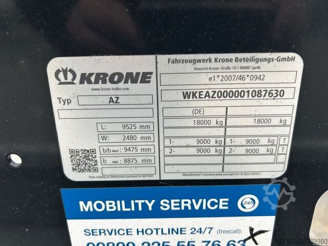 Swap chassis trailer KRONE 2 Achswechselfahrgestell, Typ: AZW 18 eL3B9