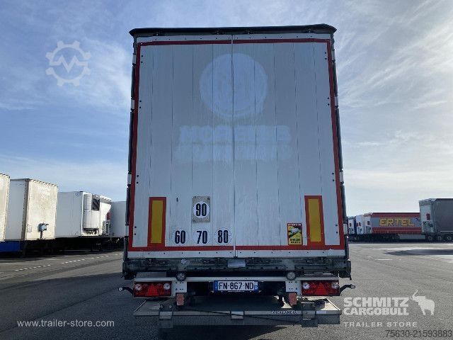 Open semitrailer with tarp Schmitz Cargobull Semitrailer Curtainsider Standard Hayon