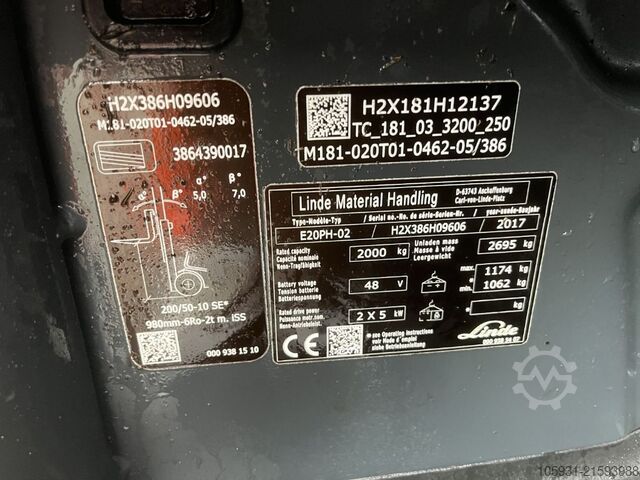 Elektro 4 Rad-Stapler Linde E20PH-02