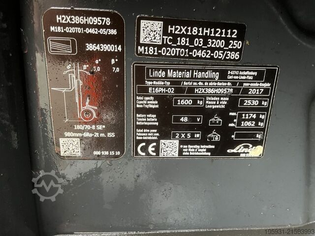 Elektro 4 Rad-Stapler Linde E16PH-02