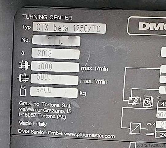 CNC Drehmaschine Gildemeister CTX beta 1250/TC