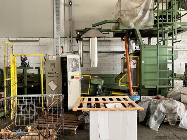 Bagging and palletizing line ESSEGI / TMG / Robopac CTS 80 - SIRIO 1S80 - AVR 201/ATS