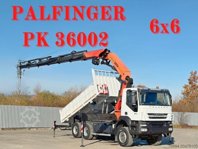 Autokran IVECO TRAKKER 360 * Kipper 5,15m* KRAN /FUNK * 6x6