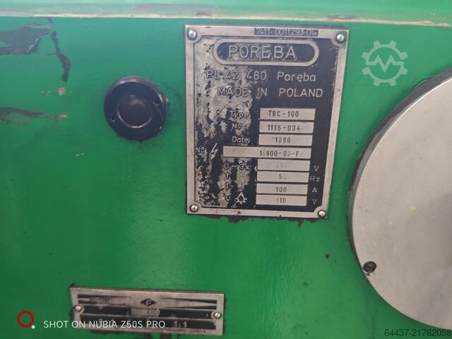 Face turning lathe Poreba TRC-100