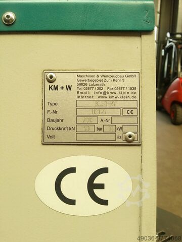 Hydro Pneumatic Punching Machine Klein Maschinen & Werkzeugbau KL 50-RV