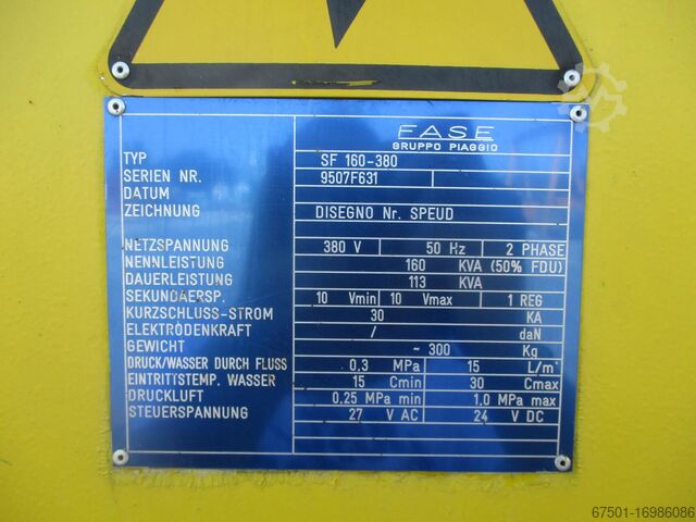 Spot welding machine FASE SFS 160-380 (2906)