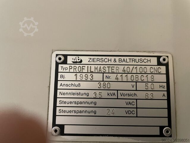 Profilschleifmaschine Profilmaster40/100 Ziersch und Baltrusch Profilmaster 40/100 CNC
