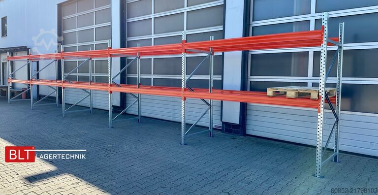 Heavy-duty shelf ca.14 lfm. Palettenregale H: 250cm Fachlast: 3000 kg , 45 Palettenplätze