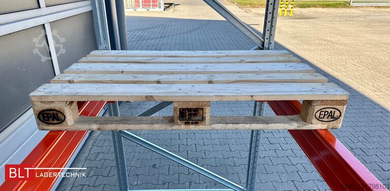 Heavy-duty shelf ca.14 lfm. Palettenregale H: 250cm Fachlast: 3000 kg , 45 Palettenplätze