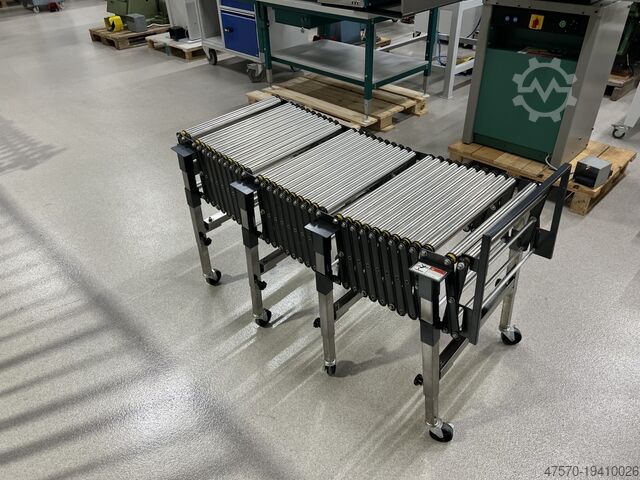 Extendable scissor roller conveyor Extendable scissor roller conveyor 500x50cm