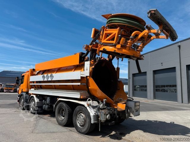 Vacuum tank truck SCANIA P380 8x2*6 Hvidtved Larsen Flexline 414