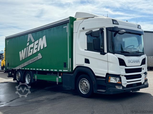 Beverage truck SCANIA P 320 / LBW / 2 x AHK / LENKACHSE / 18 PAL