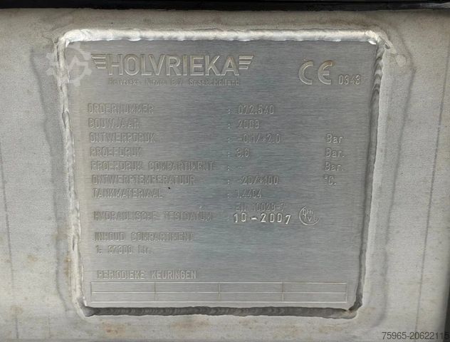 Tanker semitrailer Burg 37.300 LITER 3 COMPARTMENTS DISC BRAKES SUP