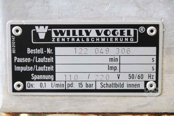 Zentralschmierung Vogel MAHO 122 049 306 MH 800C