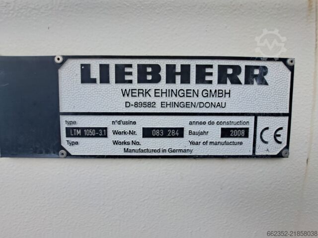 Truck mounted crane Liebherr LTM 1050-3.1