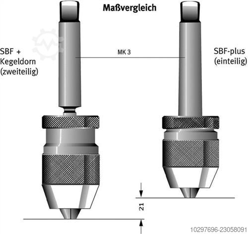 Quick-change drill chuck SBF-plus - 1 piece ALBRECHT 