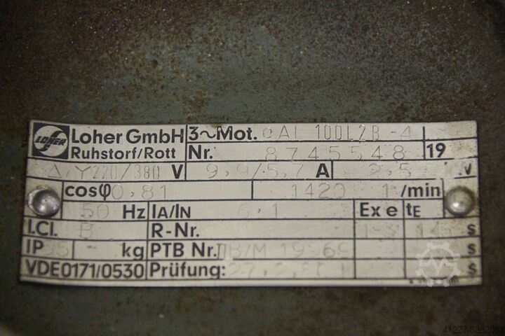 Electric motor 2.5 kW 1420 rpm Loher eAL 100L2B-4