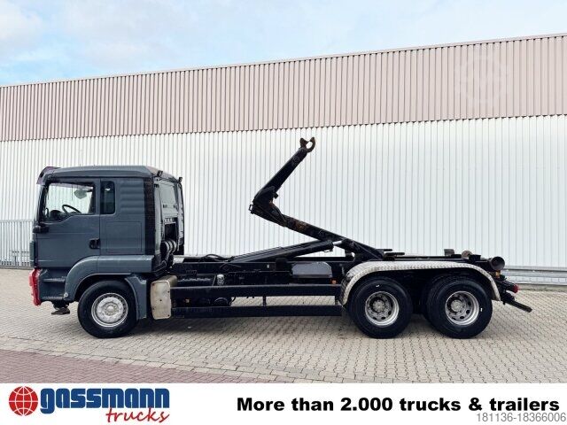 Abrollkipper MAN TGS 26.440 6x4 BB, Meiller Schub-Knick
