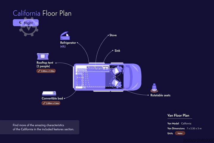 Wohnwagen/Wohnmobil Volkswagen California Camper | 4 Posti | Cucinotto + Letto Tetto