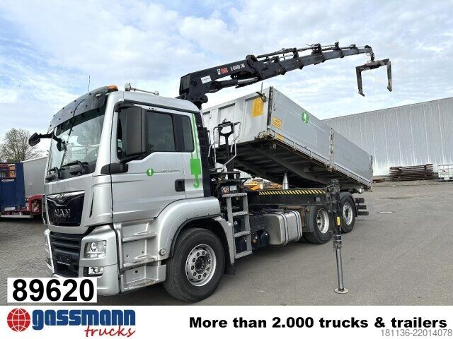 Tipper truck MAN TGS 26.460 6x2-4 BL, Intarder, Lenk/Lift, Navi,