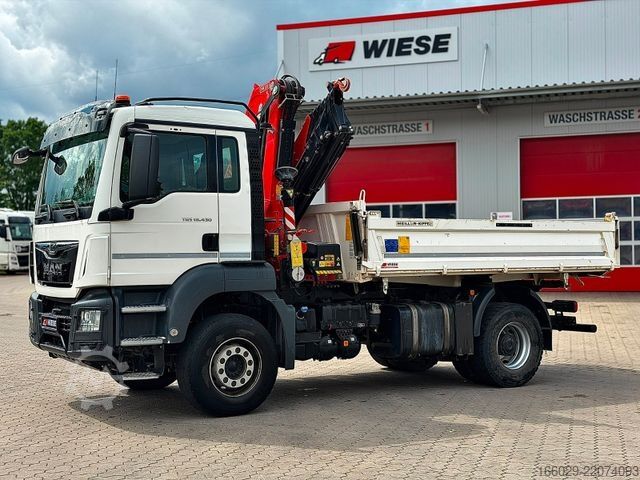 Autokran MAN 18.430 TGS Kran Fassi F155, Kipper