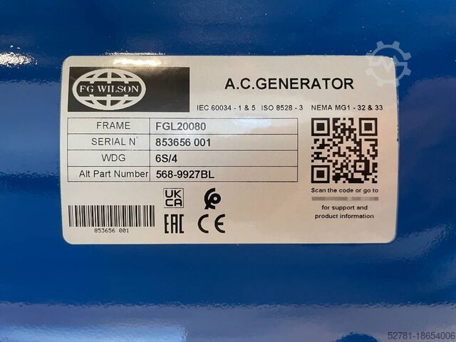 Generator set FG Wilson P65-5 - 65 kVA Open Genset - DPX-16006-O