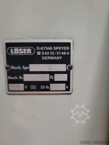 Spitzenlos Kontakt-Bandschleifmaschine Löser KS100 BA