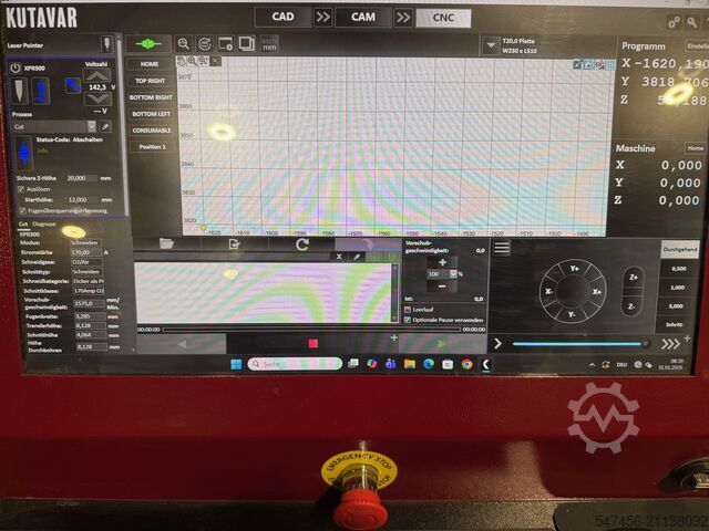 Hypertherm Plasmaschneidanlage 4 x 2m Hypertherm Kutavar XPR300