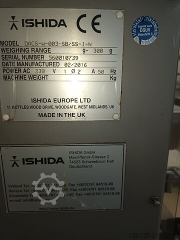 Bandkontrollwaage Ishida DACS-W-003-SB-SS-I-N