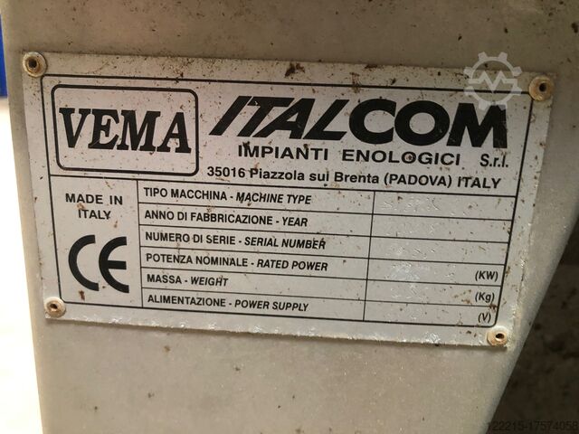 VEMA/ ITALCOM BETA160R Abbeermaschine (2008) VEMA/ ITALCOM Abbeermaschine