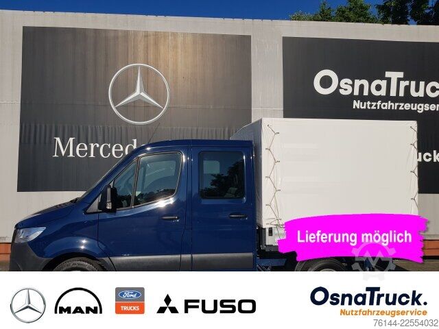 Curtain sider van Mercedes-Benz Sprinter 215 CDI DOKA Pritsche/Plane Klima, AHK