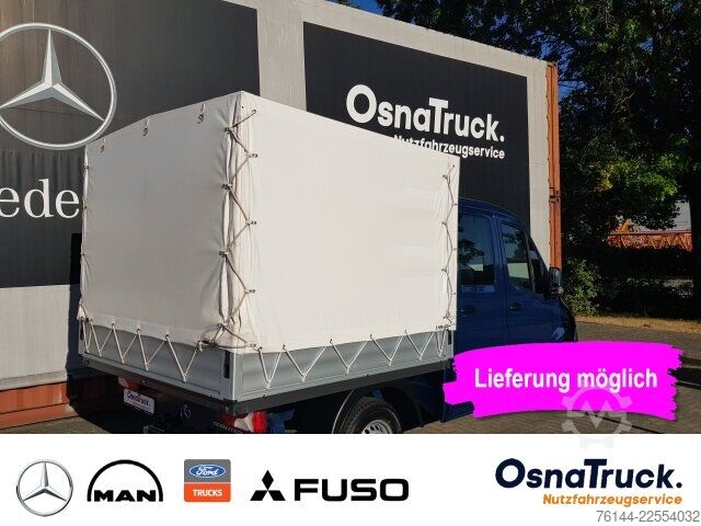 Curtain sider van Mercedes-Benz Sprinter 215 CDI DOKA Pritsche/Plane Klima, AHK