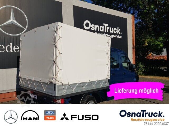 Double cab van Mercedes-Benz Sprinter 215 CDI DOKA Pritsche/Plane Klima, AHK