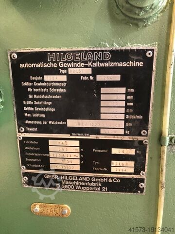 Gewindeflachbackenwalze HILGELAND R2LSP