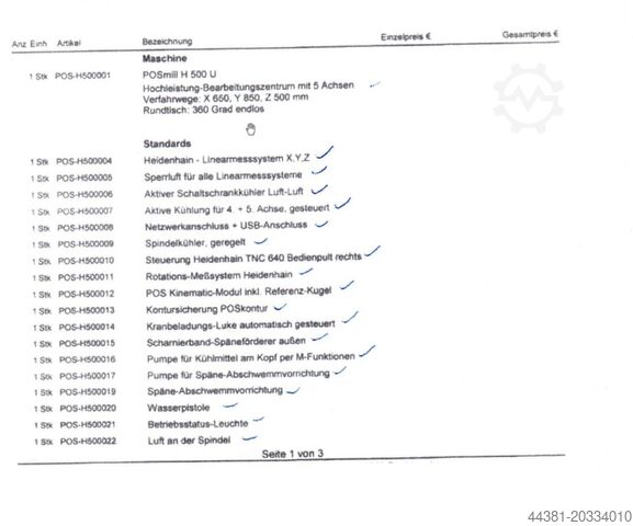 Universal-Bearbeitungszentrum Posmill H500U