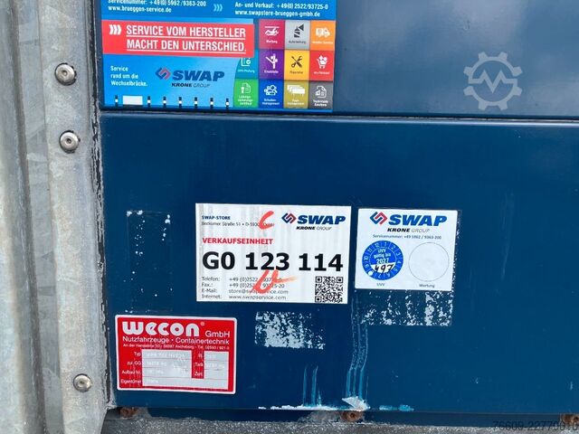 Swap body trailer WECON Wechselbrücke Jumbo Plane