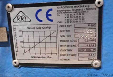 Radialnietmaschine KARDEŞLER KARDEŞLER P-600