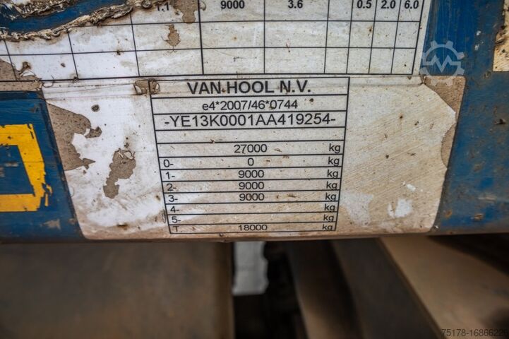 Container transport VANHOOL CONTAINER AANHANGER