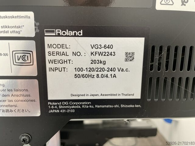 Digitaldruckmaschine Roland TrueVis VG3-640