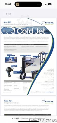 Dry ice blasting equipment Cold Jet Aero 40 FP