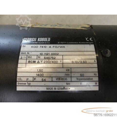 Control unit Georgii Kobold KOD 7410-A FO / WK Motor SN545752 + GF85 Getriebe + Lüfter