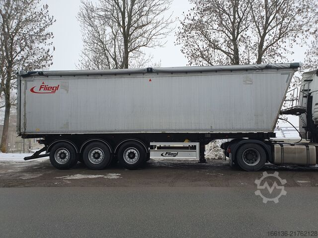 Tipper semitrailer FLIEGL Sattelkipper ALU 50m³ DHKA 390