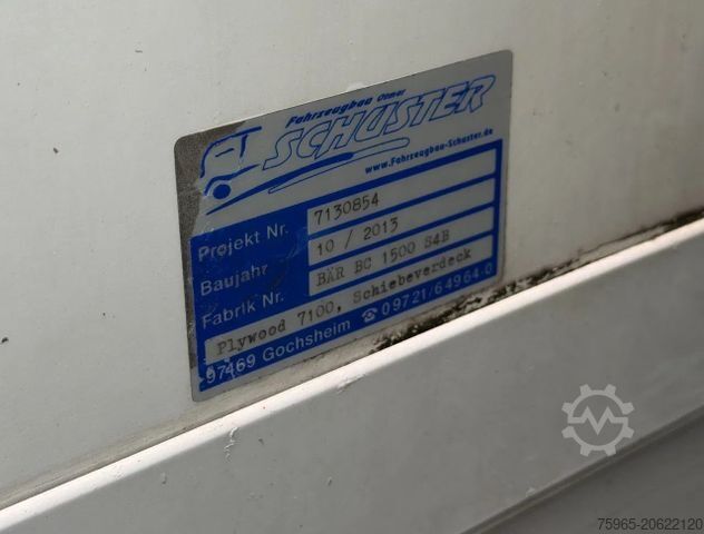 Box truck DAF LF 55.250 EURO 5 SCHUSTER BOX 720x250x280 CM INS