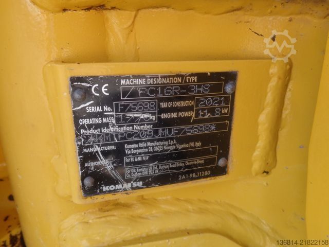 Mini excavator KOMATSU PC16R Powertilt + GL