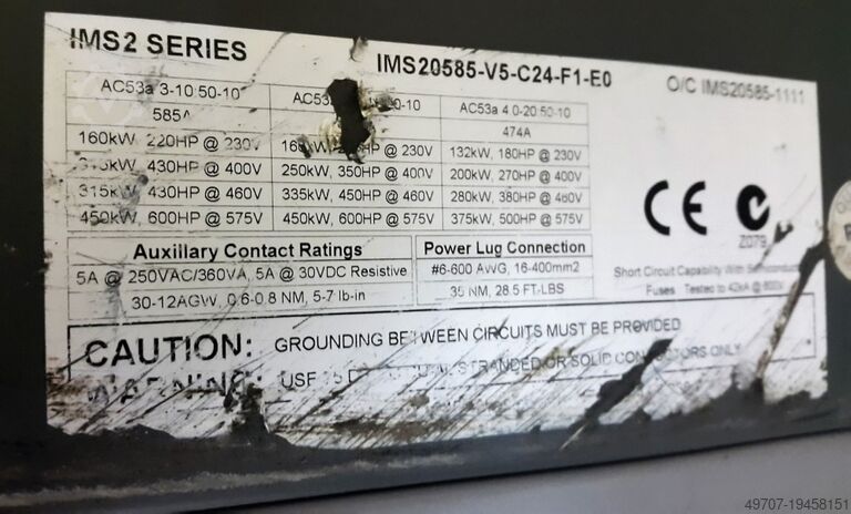 Sanftanlasser Aucom IMS2 IMS520585 Aucom IMS2 IMS520585 V5 C24 F1 E0 132-450kw
