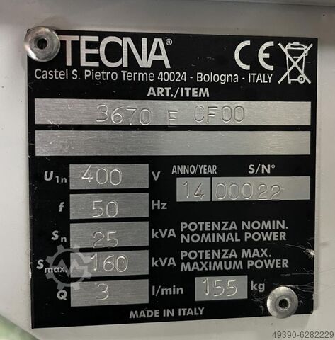 MF-Schweißmaschine mit Wassergekühltem Stoßpunkter; Inverter Mittelfrequenz Schweißgerät mit Spotter TECNA 3670 E CF00