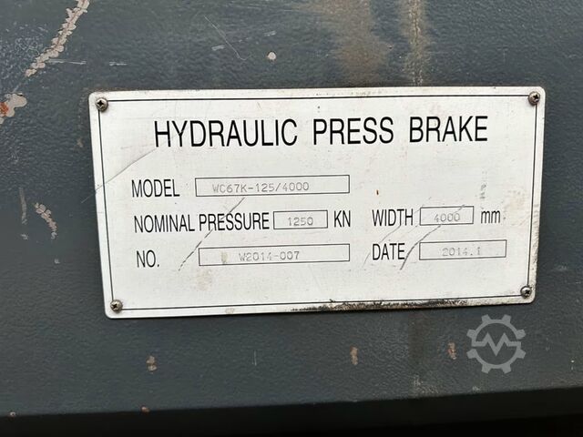 Hydraulische Presse Carter WC67K-125/4000