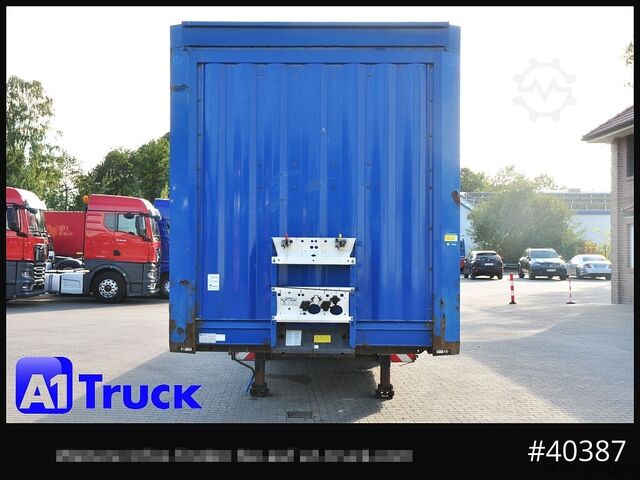 Open semitrailer KRONE Mega, Pritsche, 1 Vorbesitzer, TÜV 01-2026, Staplerhalterung